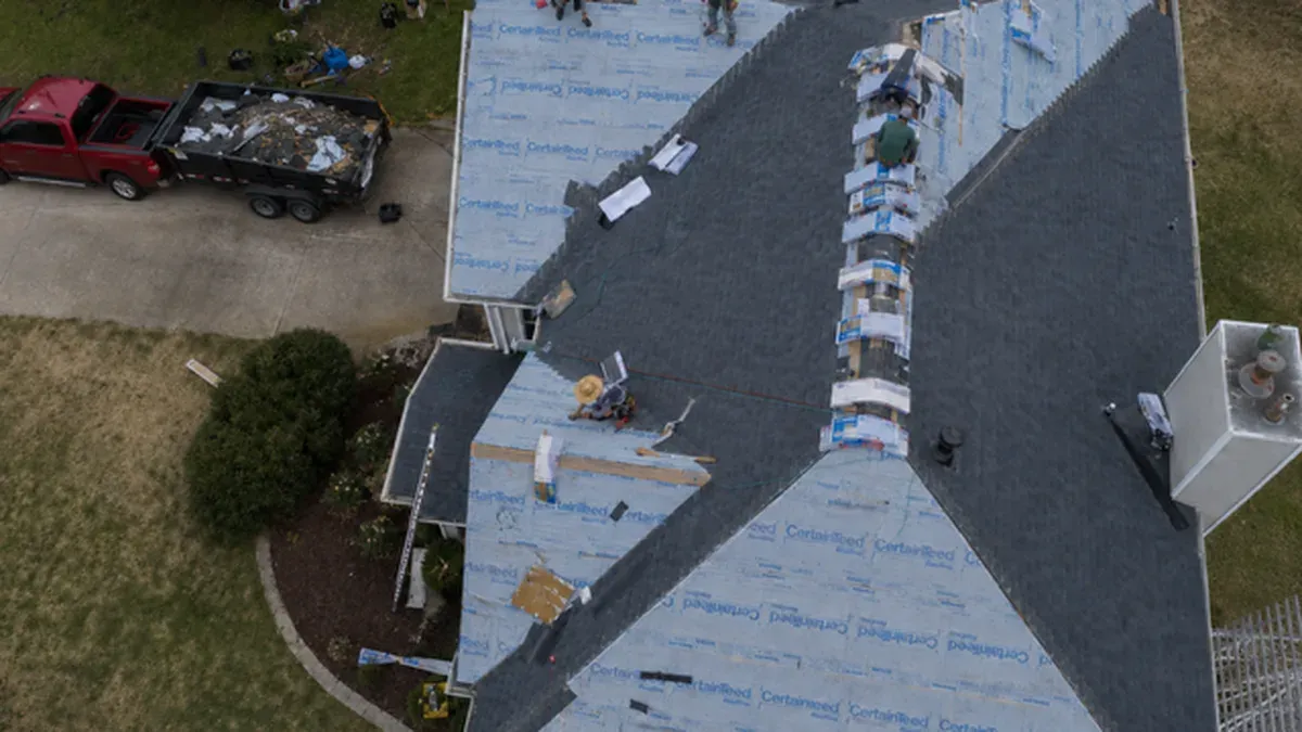 A1 Roofing Dallas homepage mockup on desktop and mobile showing custom lead capture features